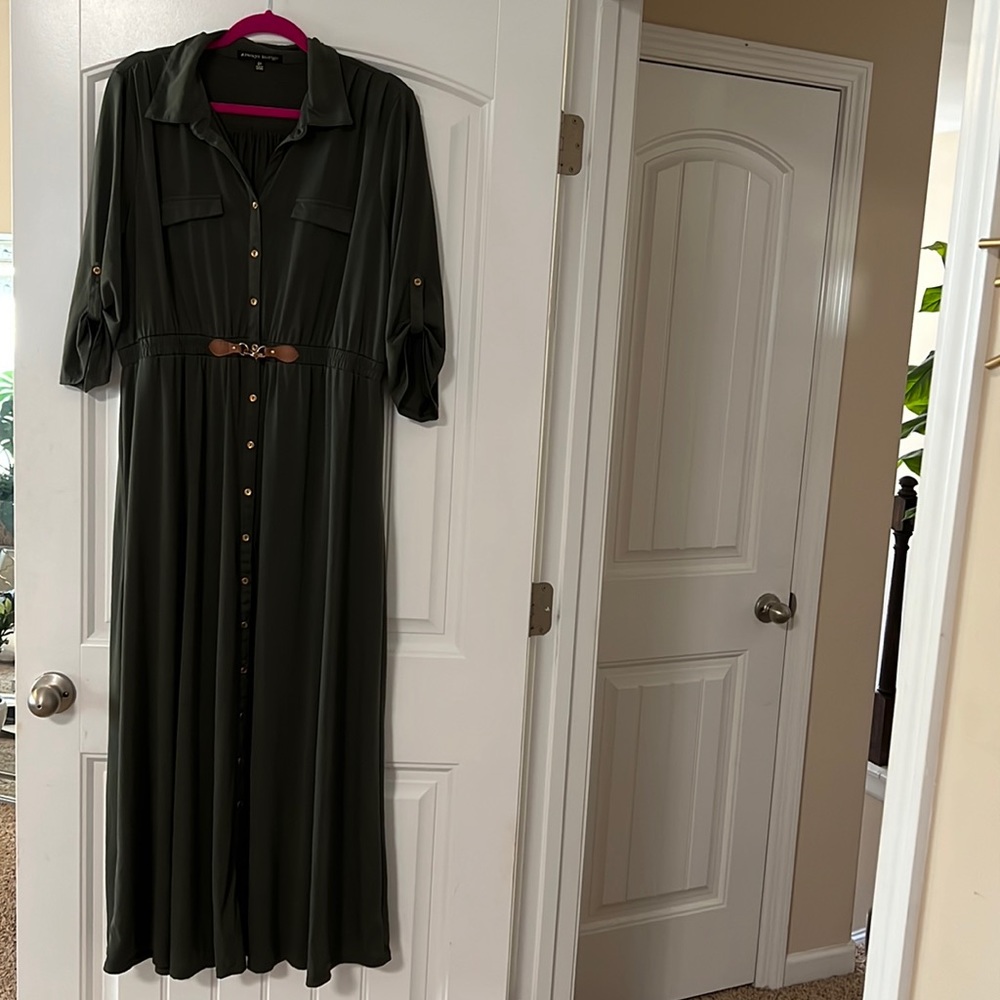 Olive green dress